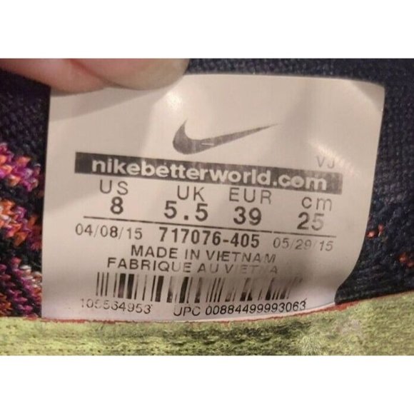 Nike Free RN Flyknit Running Shoes Fire Pink Grape Womens Size 8 - Picture 8 of 8